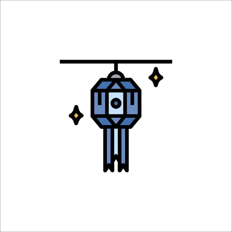 A blue and white icon of a star wars character vector