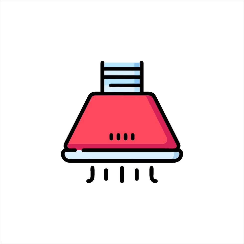 A red light bulb with a handle on it vector
