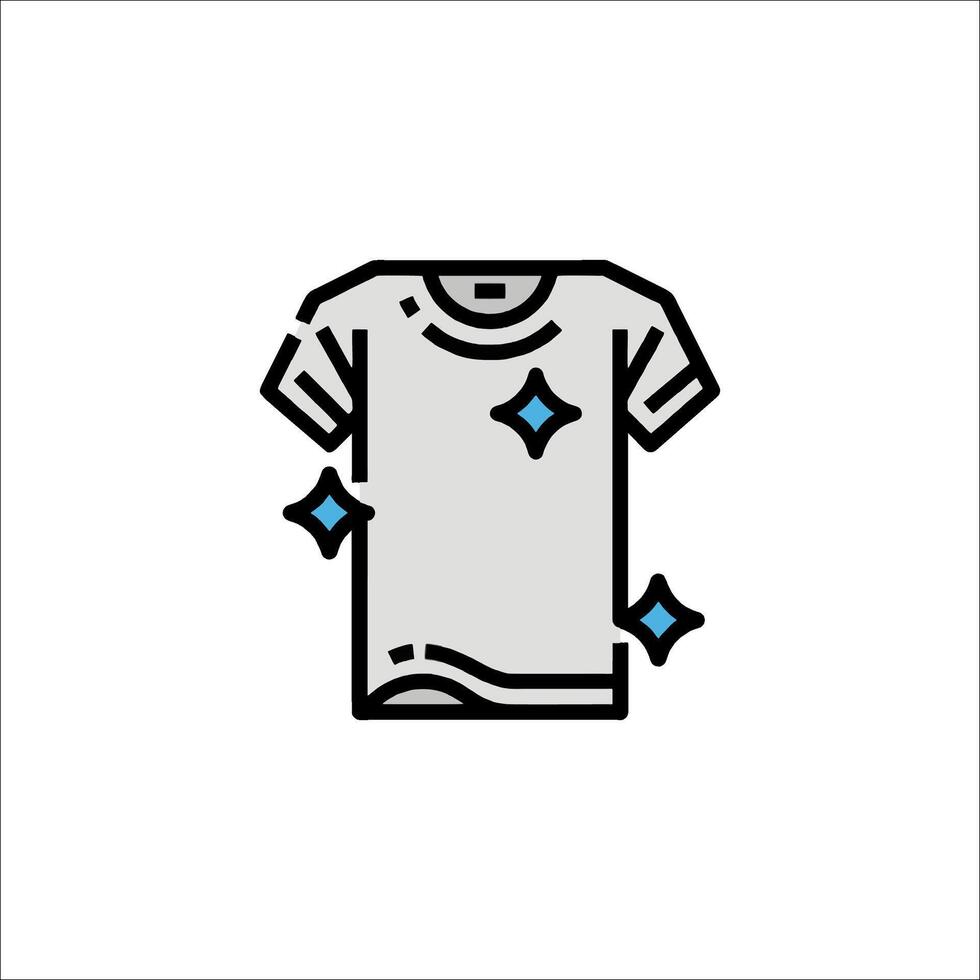 A t - shirt with blue stars on it vector