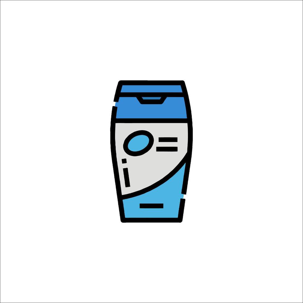 A blue and white bottle of shampoo vector