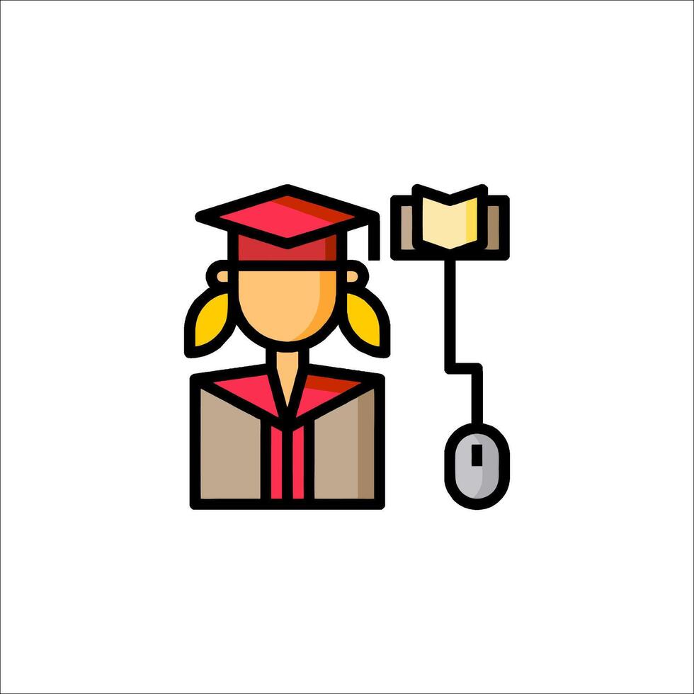 A woman in a graduation cap and gown holding a book vector