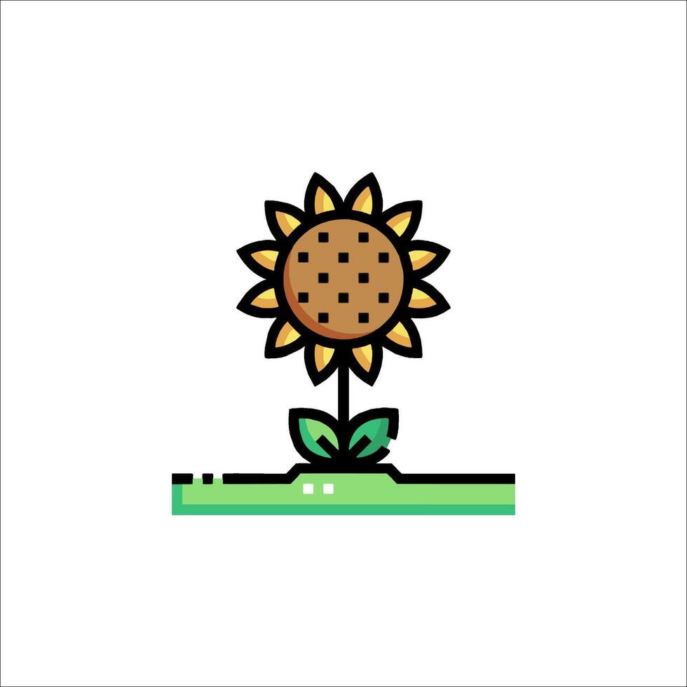 A sunflower with a cookie on it vector
