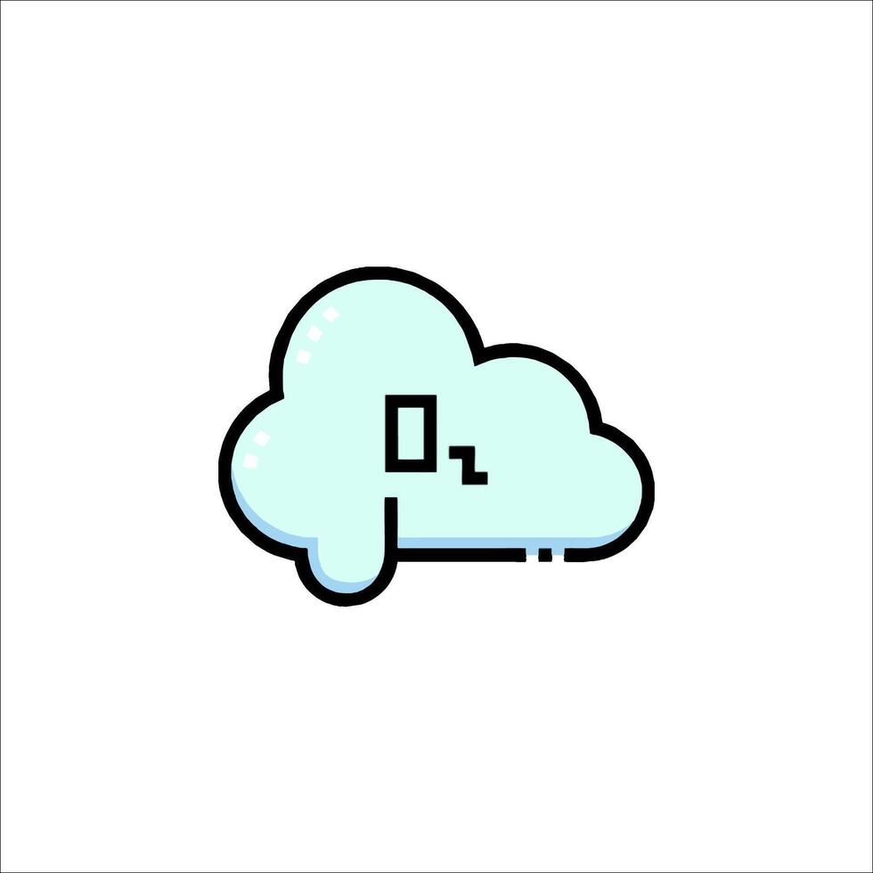A cloud with a number on it vector