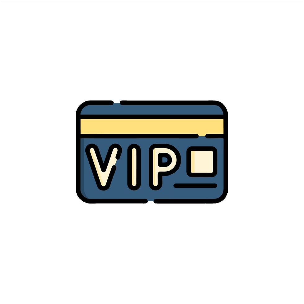 A credit card with the word vip on it vector