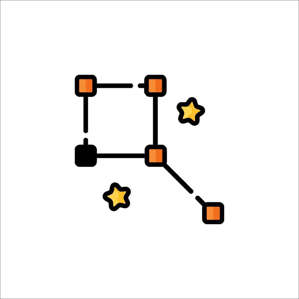 A star and a square icon on a white background vector