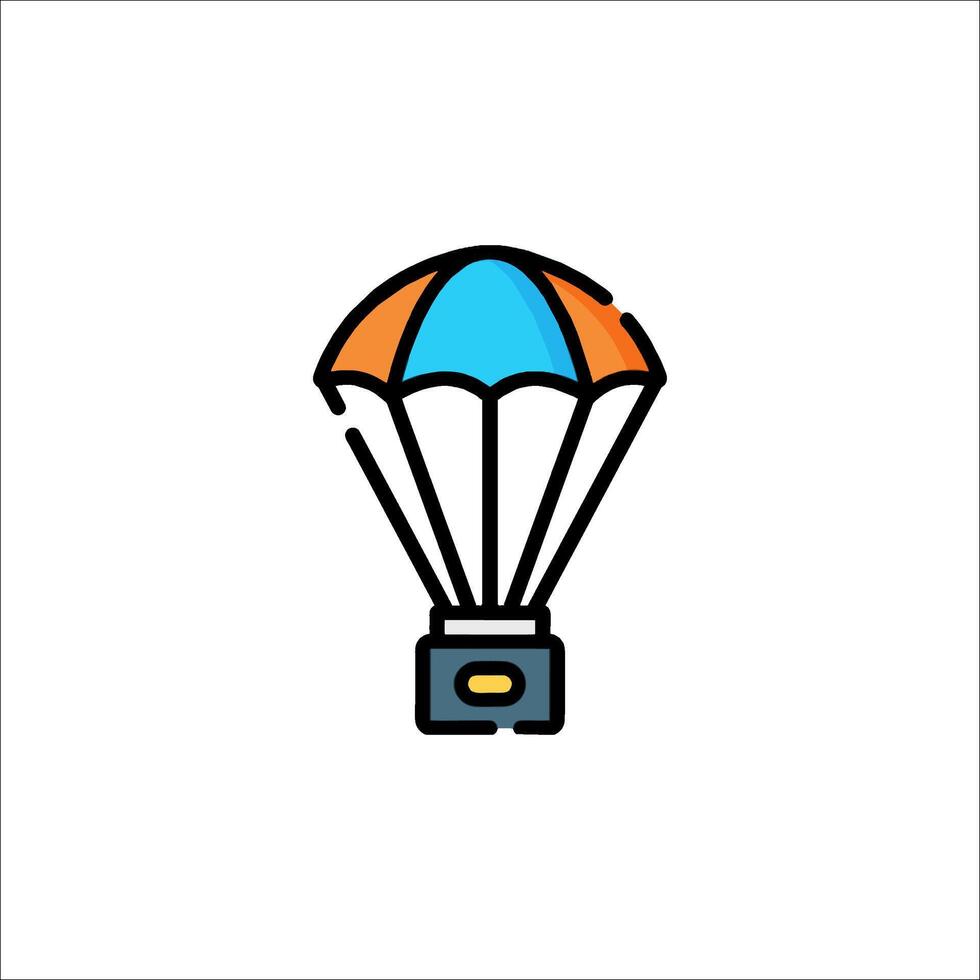 A colorful parachute icon on a white background vector