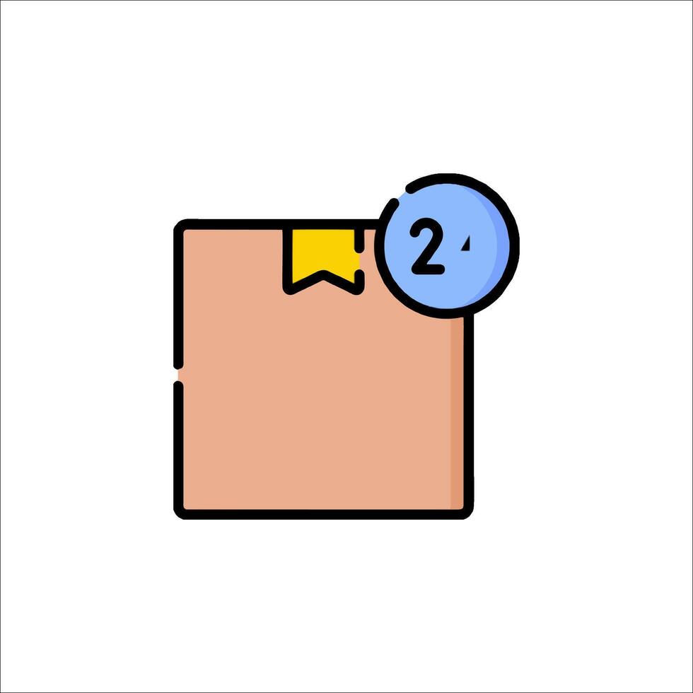 A box with a number two on it vector