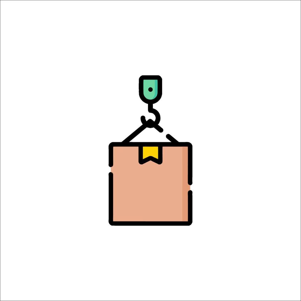 A box with a hook on it vector