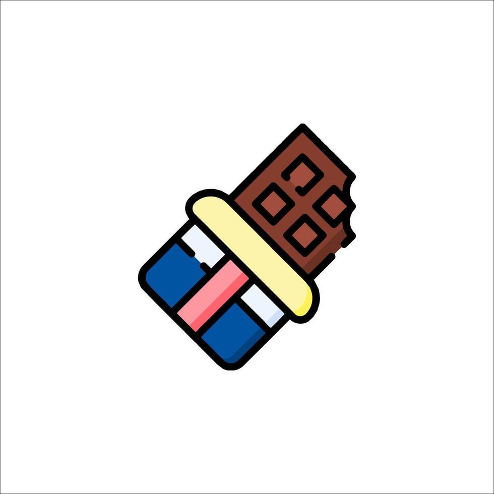 Chocolate ice cream icon vector