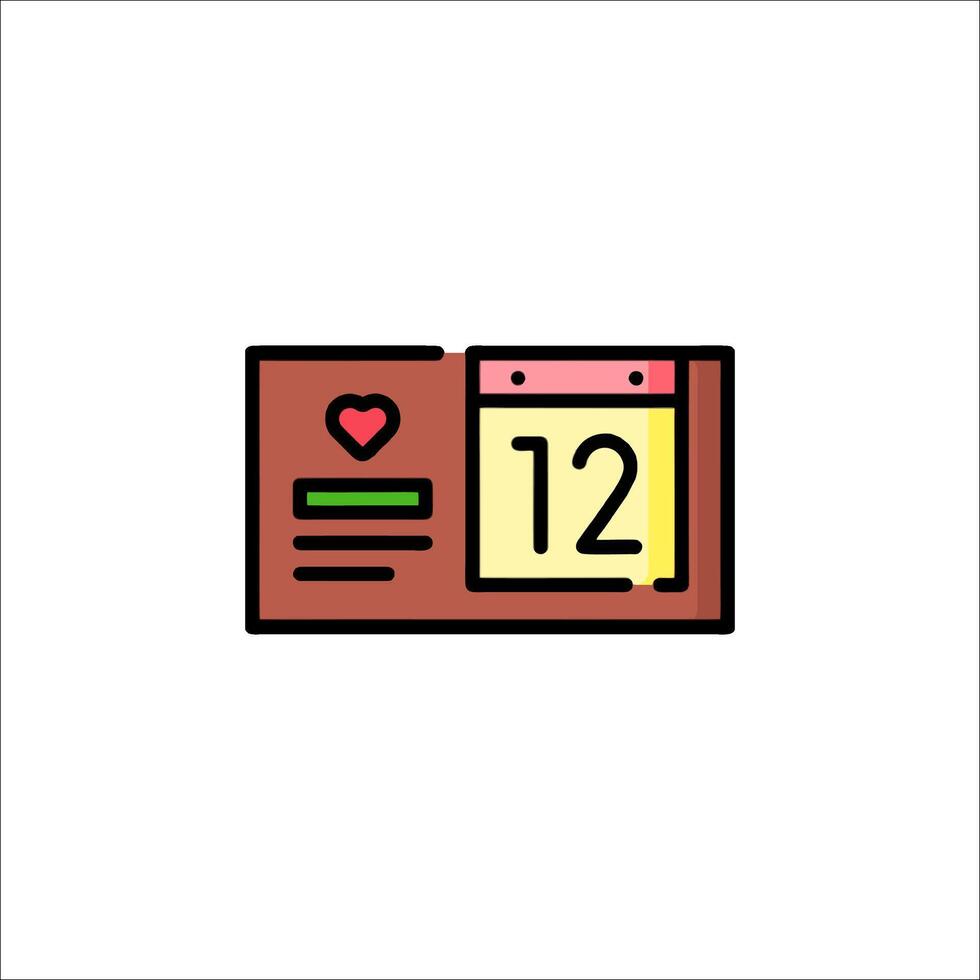 A calendar with the date 12 - 12 - 12 on it vector