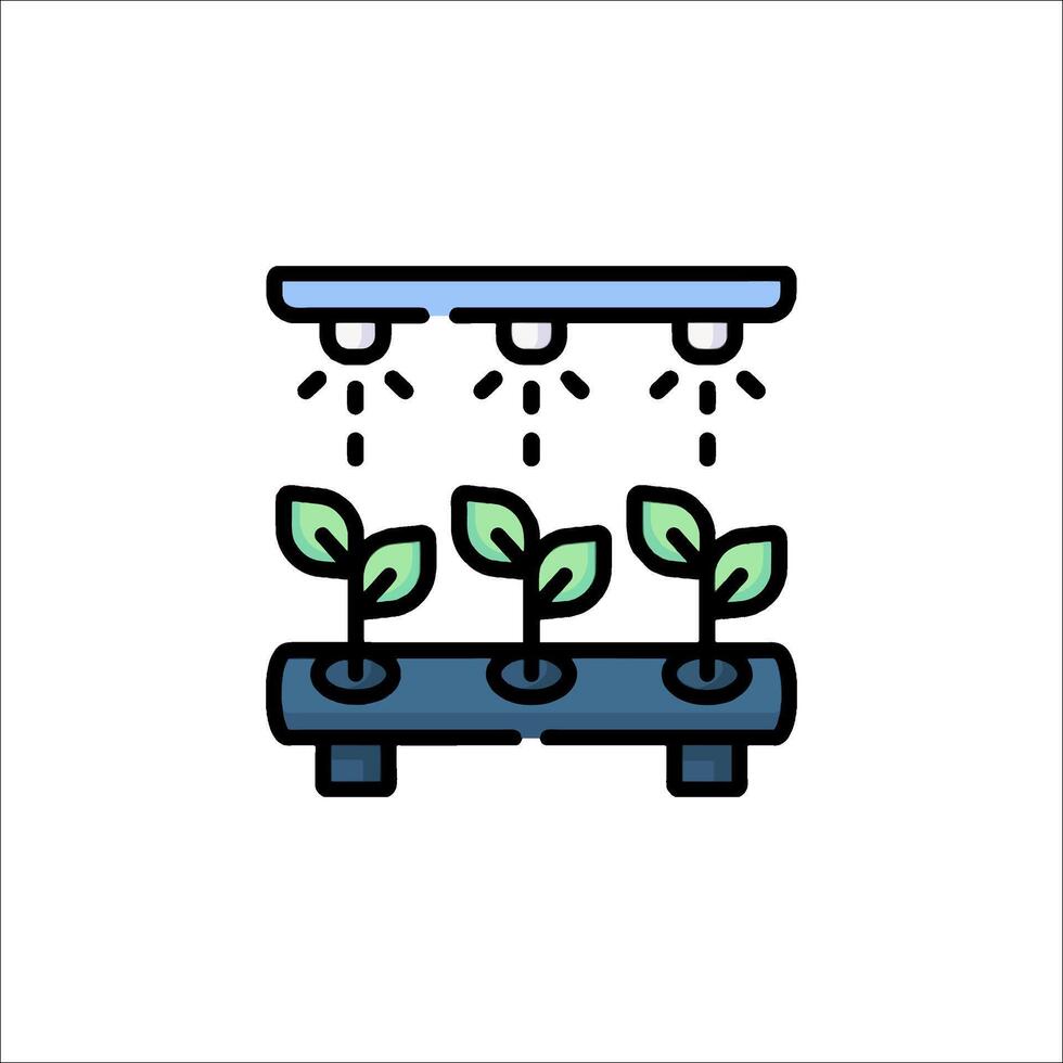 Grow plants in a hydroponic system icon vector