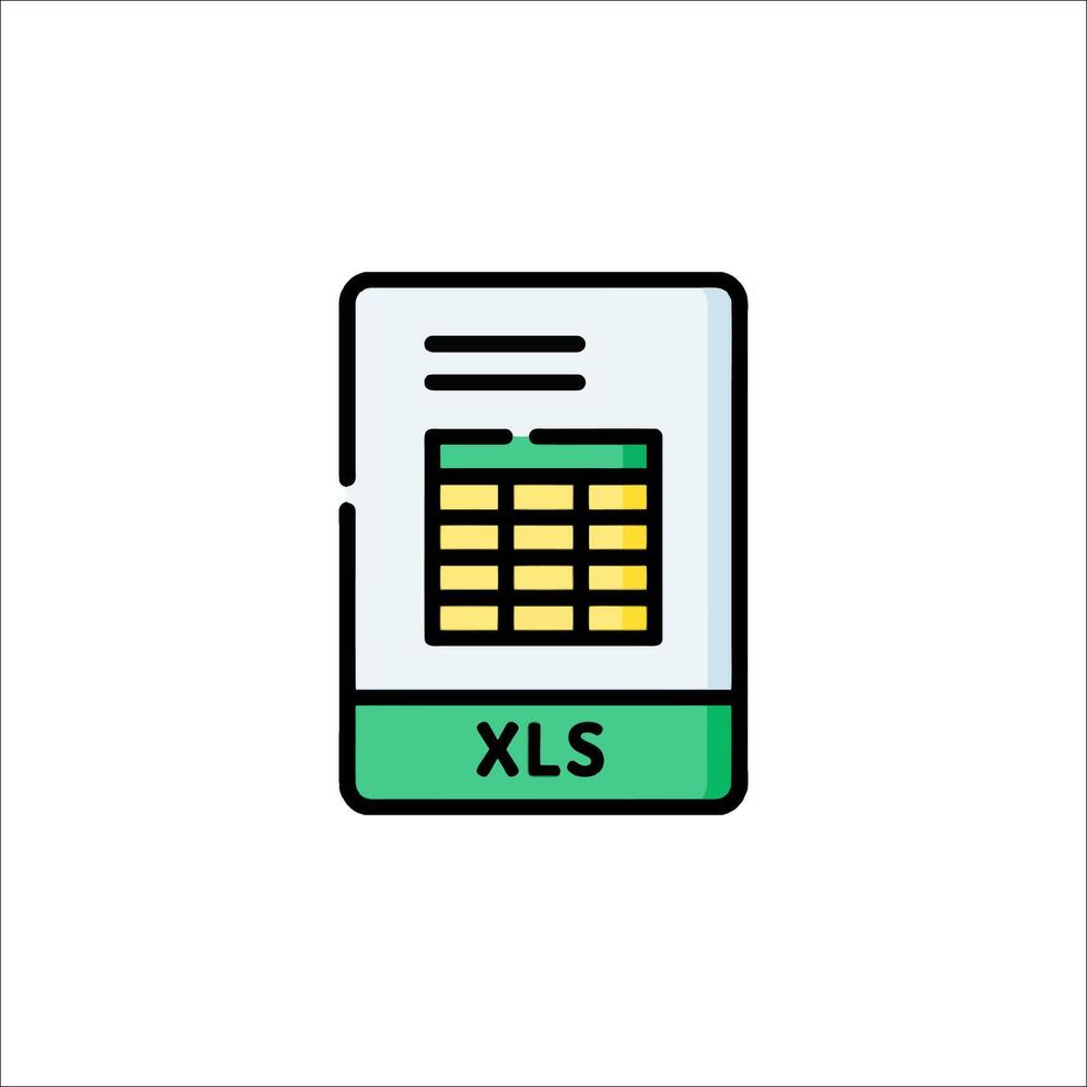 Xls icon illustration vector