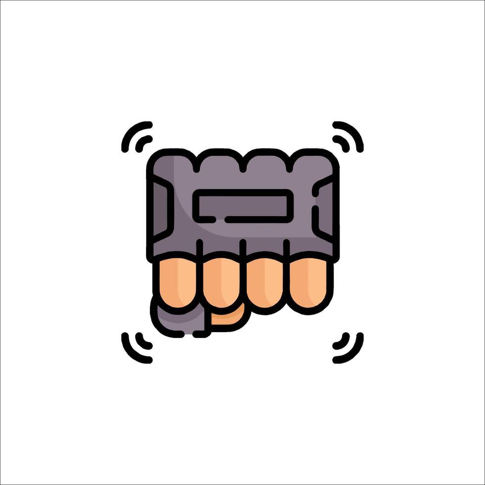 A hand holding a fist icon in a flat style vector