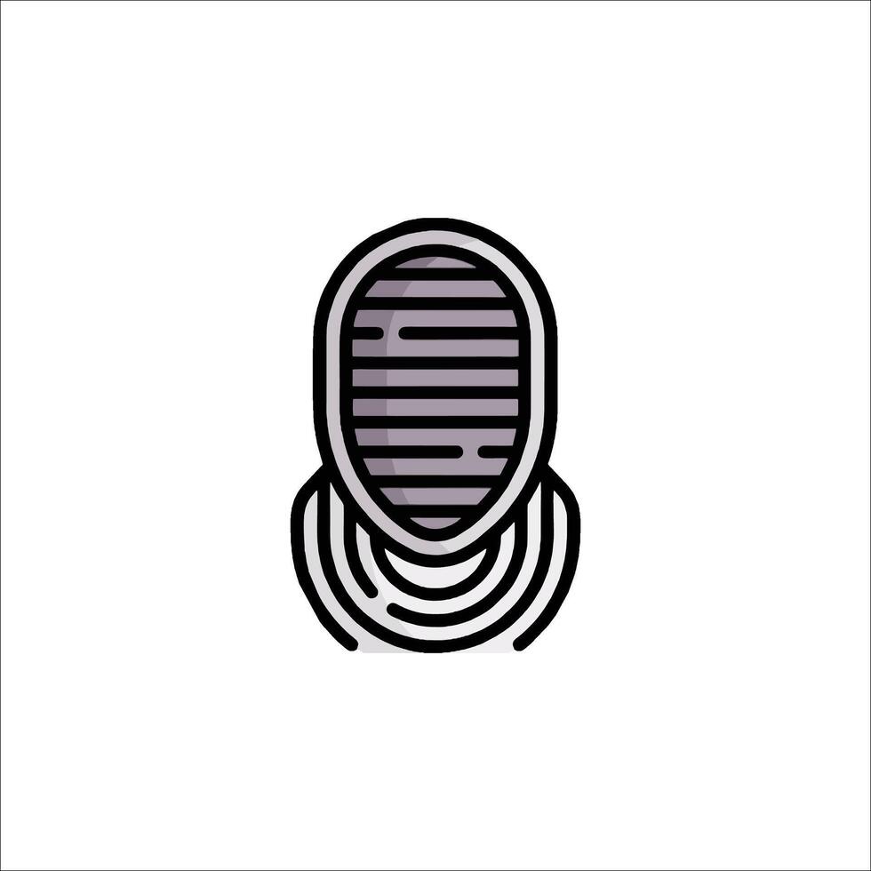A black and white illustration of a person's face vector