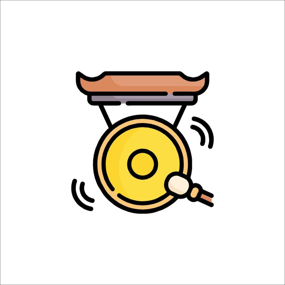 A yellow and black clock with a handle vector