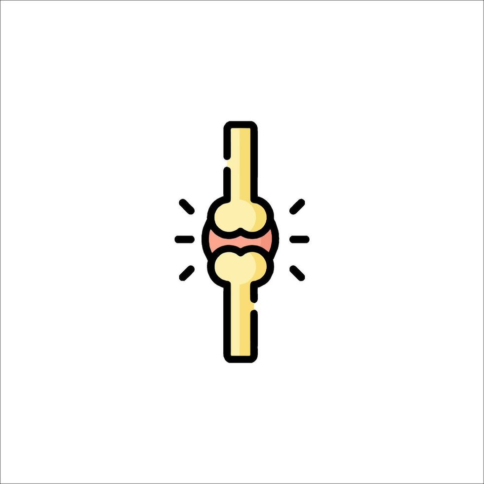 A bone icon in a flat style vector
