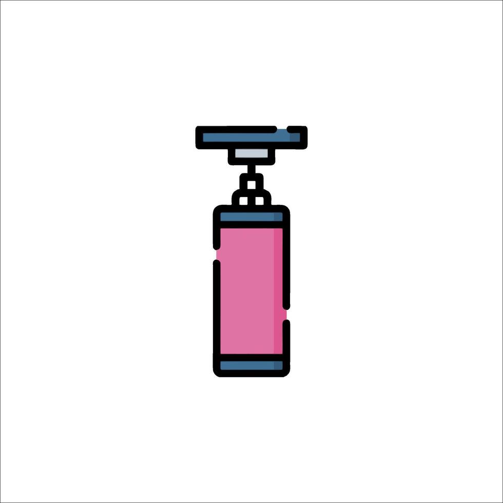 A pink bottle with a spray nozzle on top vector