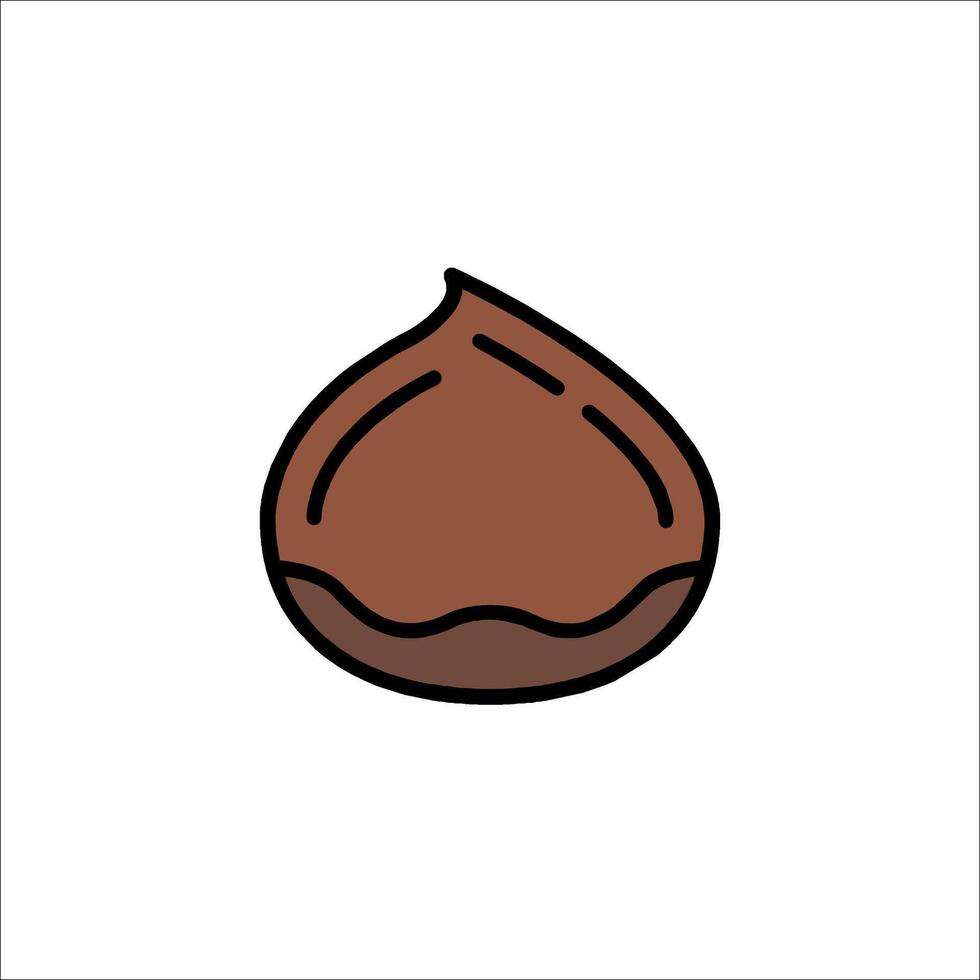 A chocolate shell icon on a white background vector