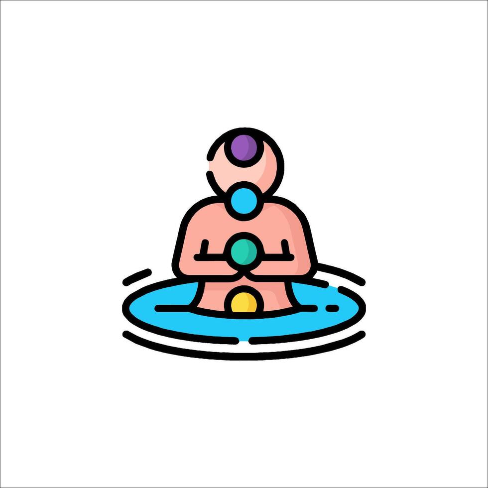 A man in a pool with a ball and a chakra vector