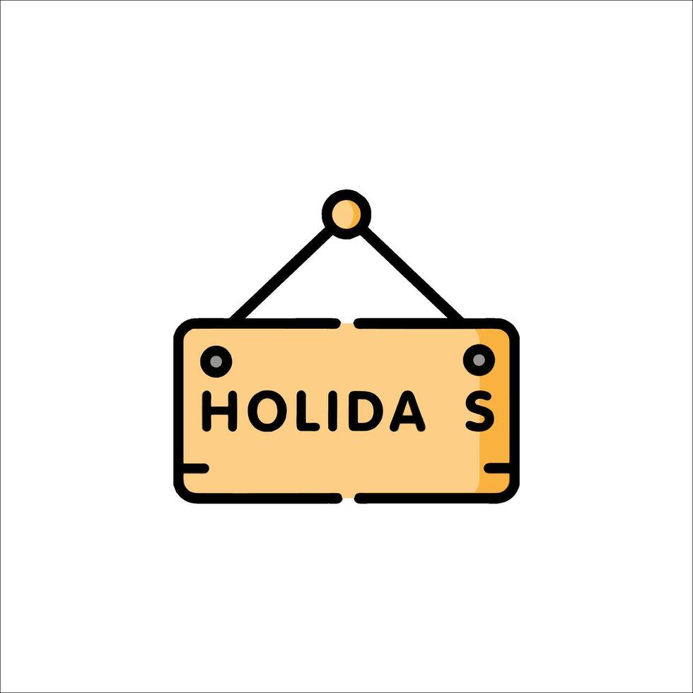 A sign that says hola s on it vector