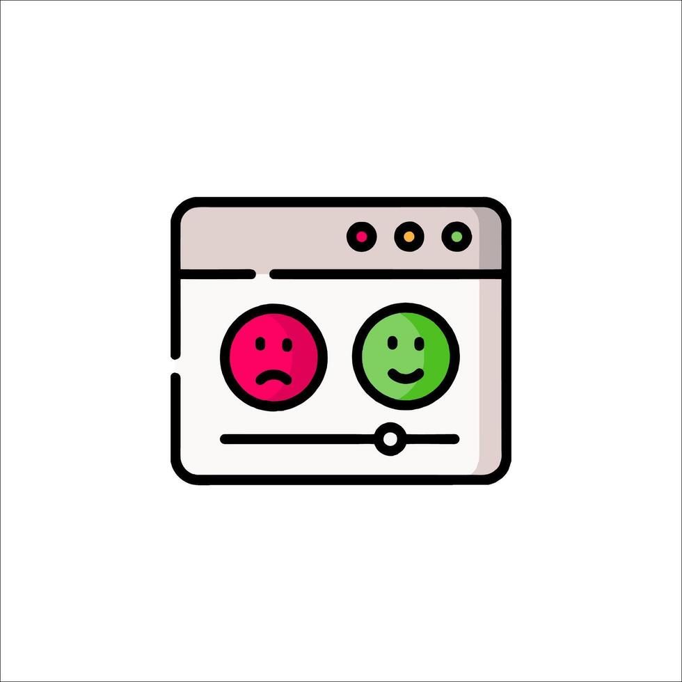 A computer with two faces on it vector