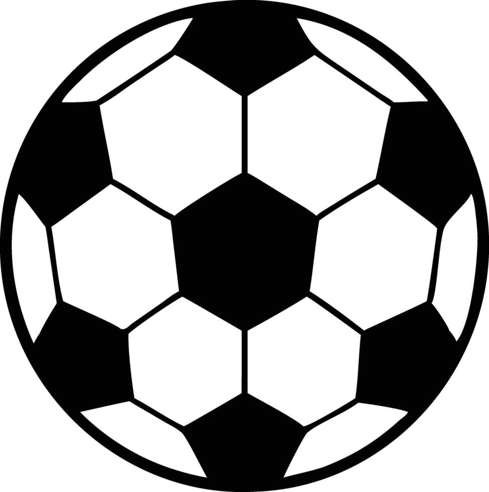 Isolated Soccer Ball Icon, Black and White Hexagon Pattern, Round Shape, Sport Equipment vector