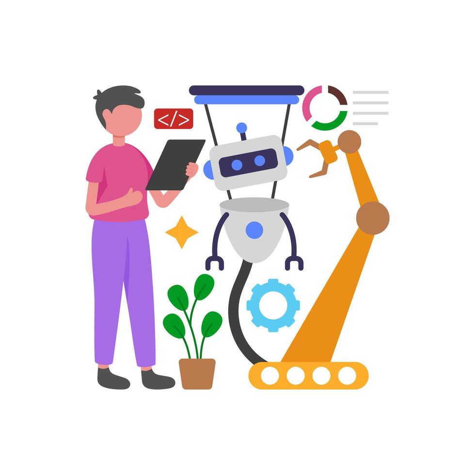 Mechanical Automation Unit Construction vector
