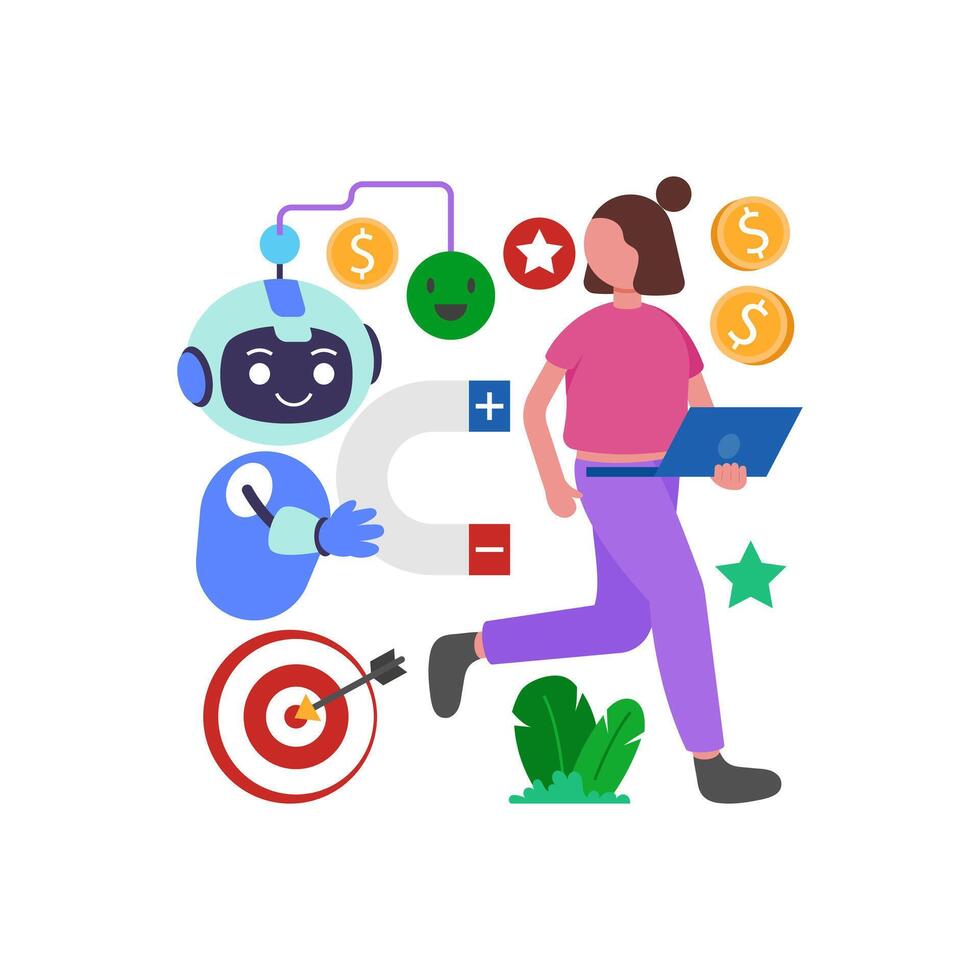 Employee Retention Prediction Analytics vector