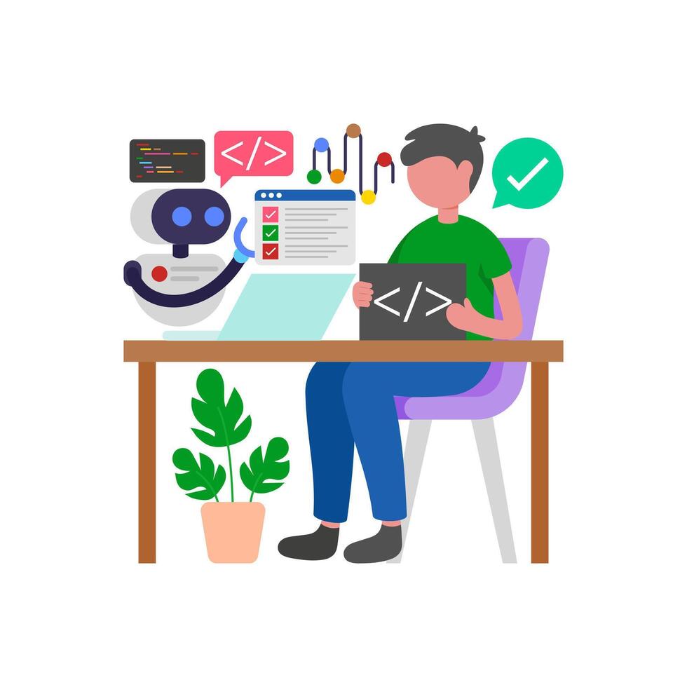Web Quality Assurance Automation vector