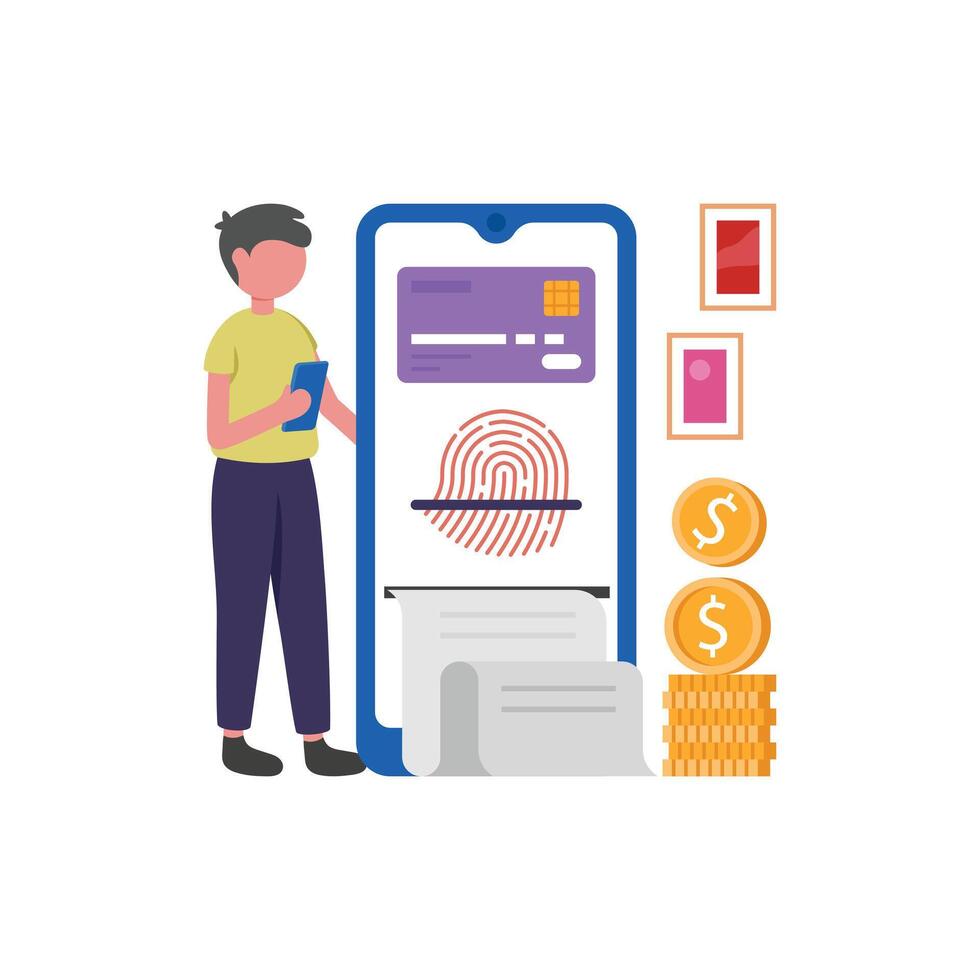 Fingerprint Authentication Transactions vector