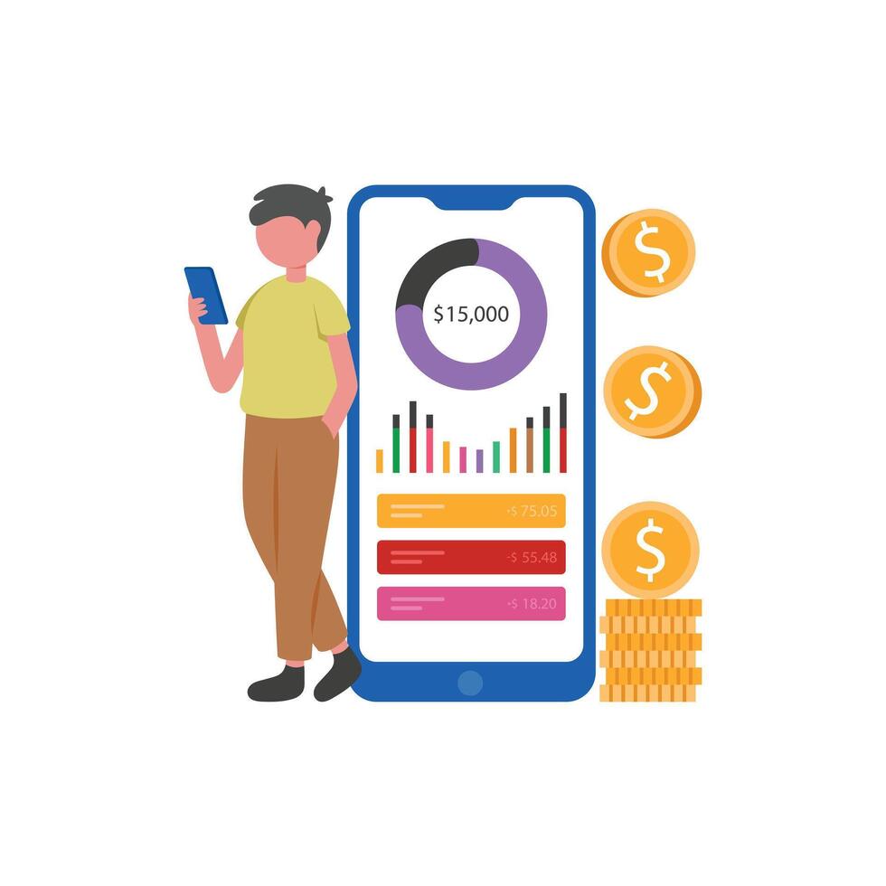Money Management Mobile Tool vector