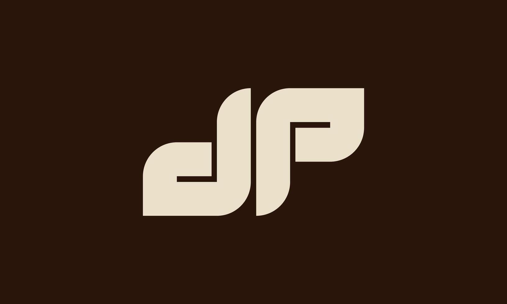 dp monogram logo design vector