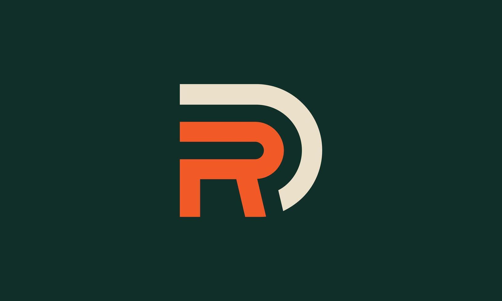 RD or DR monogram logo design vector