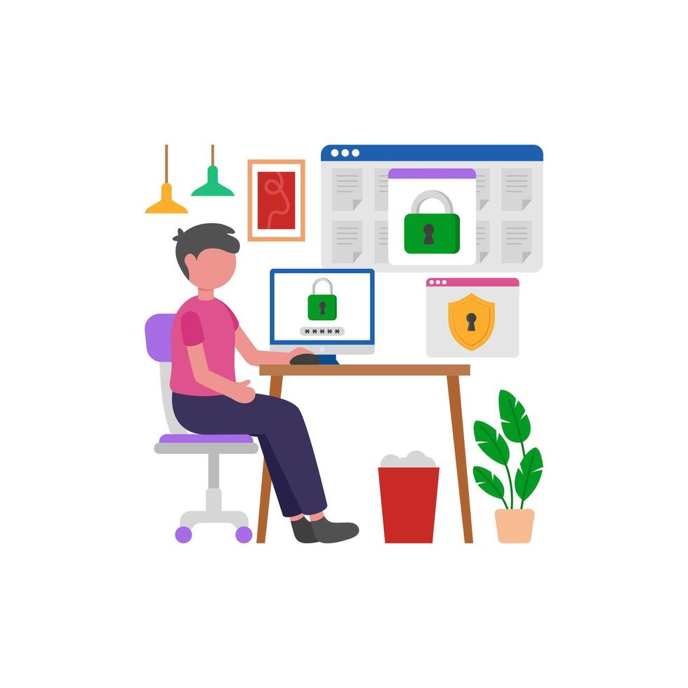 Individual Data Protection Measures vector