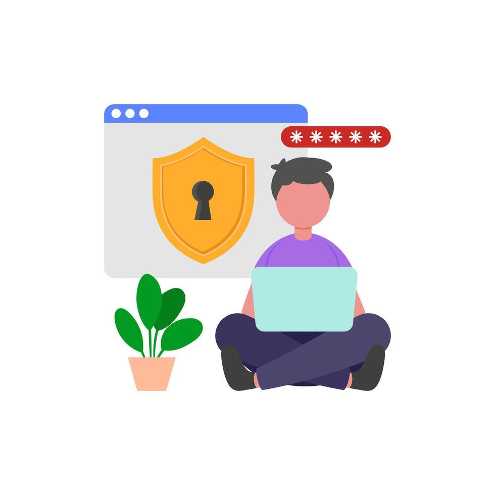 Online Platform Protection System vector