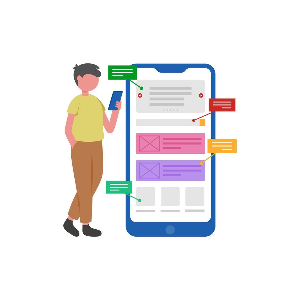 Smartphone Experience Design vector