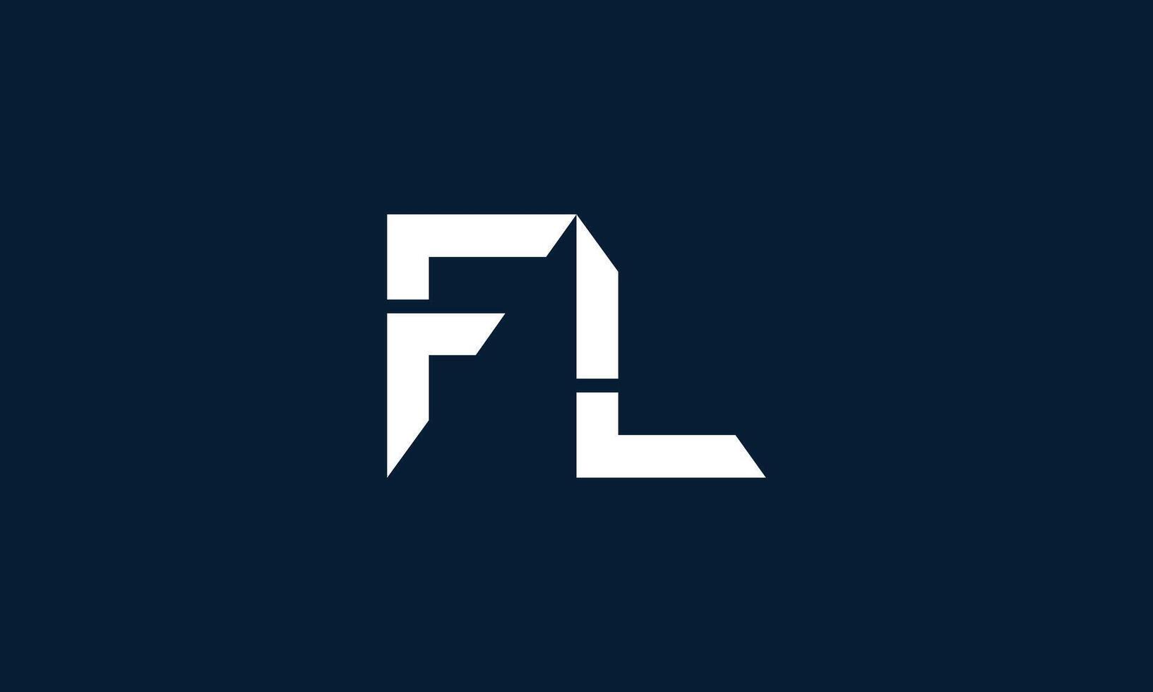 FL monogram logo design vector