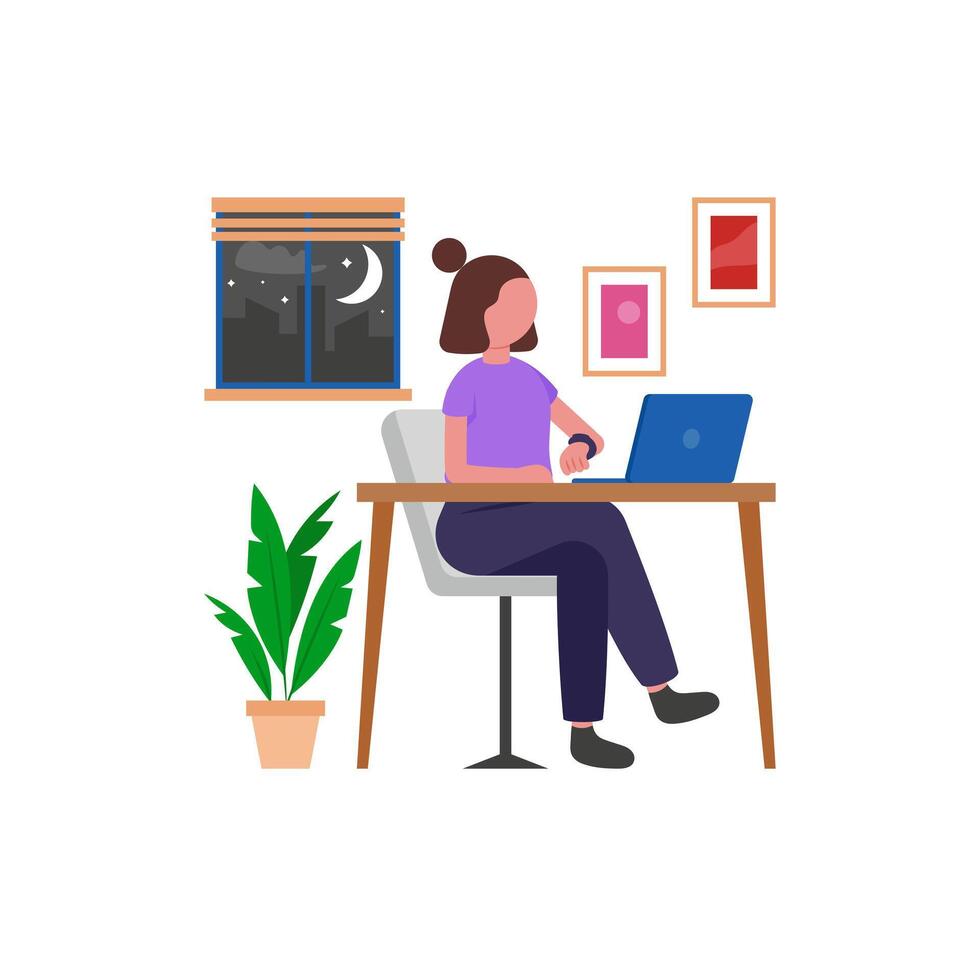 Extended Office Work Hours vector