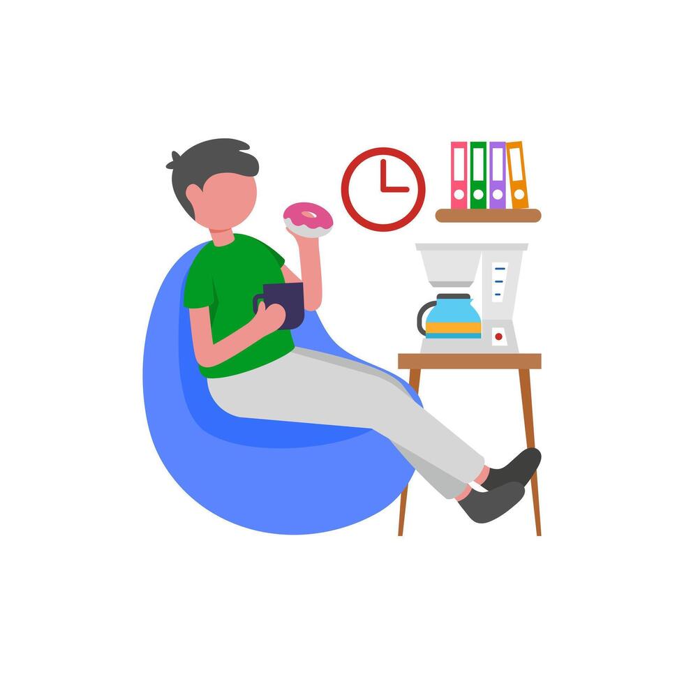 Energizing Coffee Break Time vector