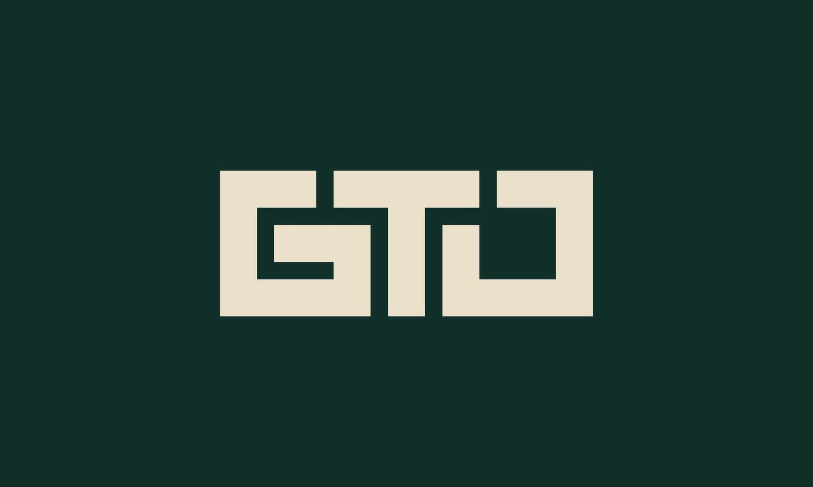 GTO monogram logo design vector