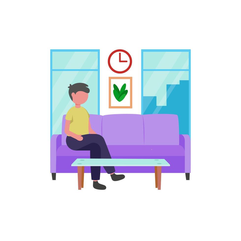 Office Visitor Waiting Area vector