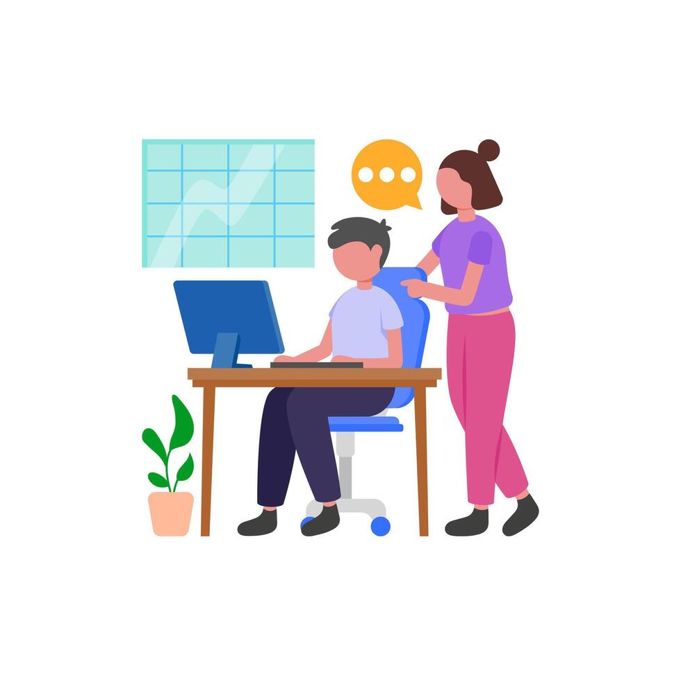 Colleague Assistance Support System vector