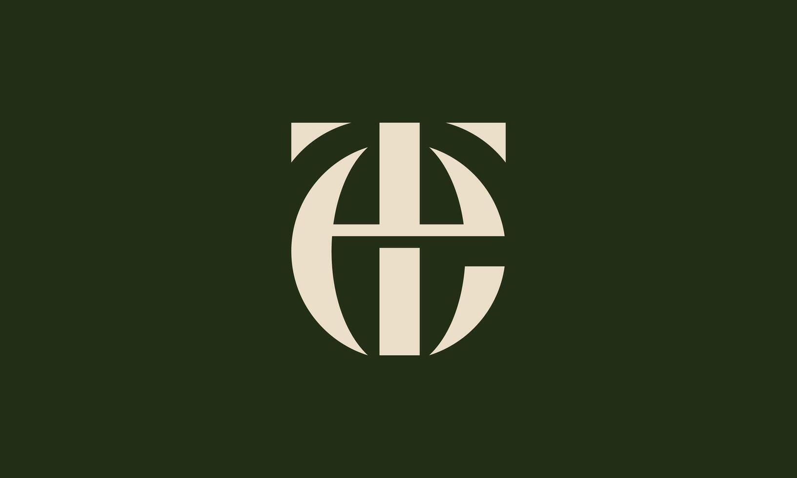 eT or Te monogram logo design vector