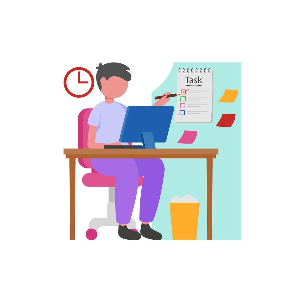 Daily Work Assignment Completion vector