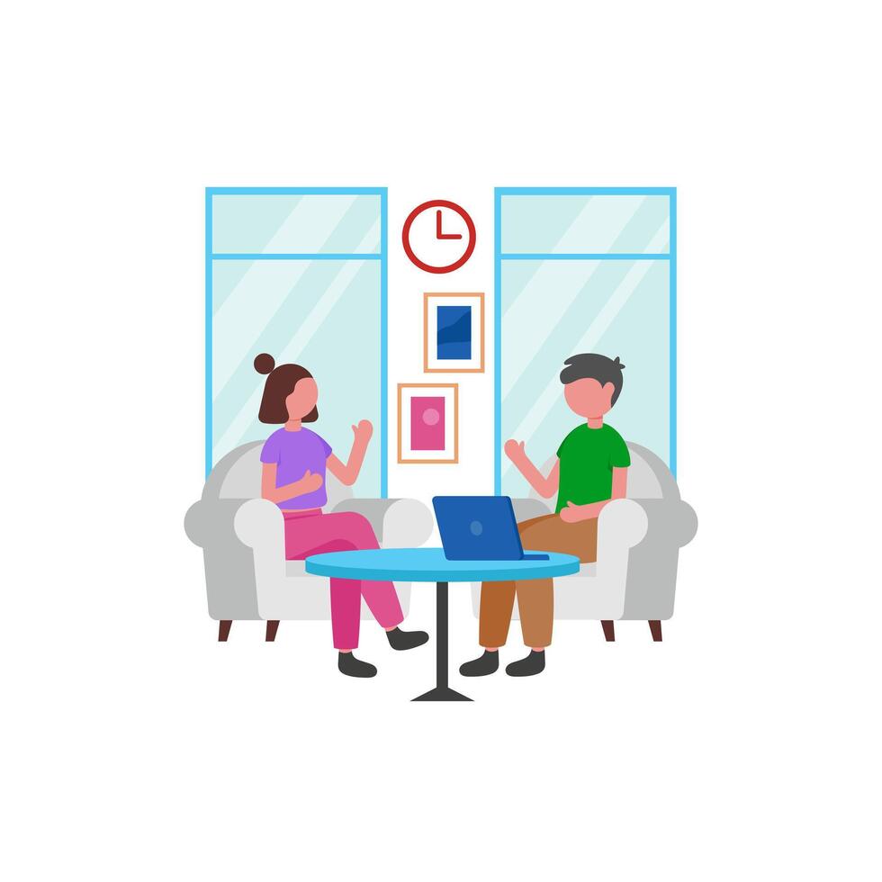 Informal Discussion Space Setup vector