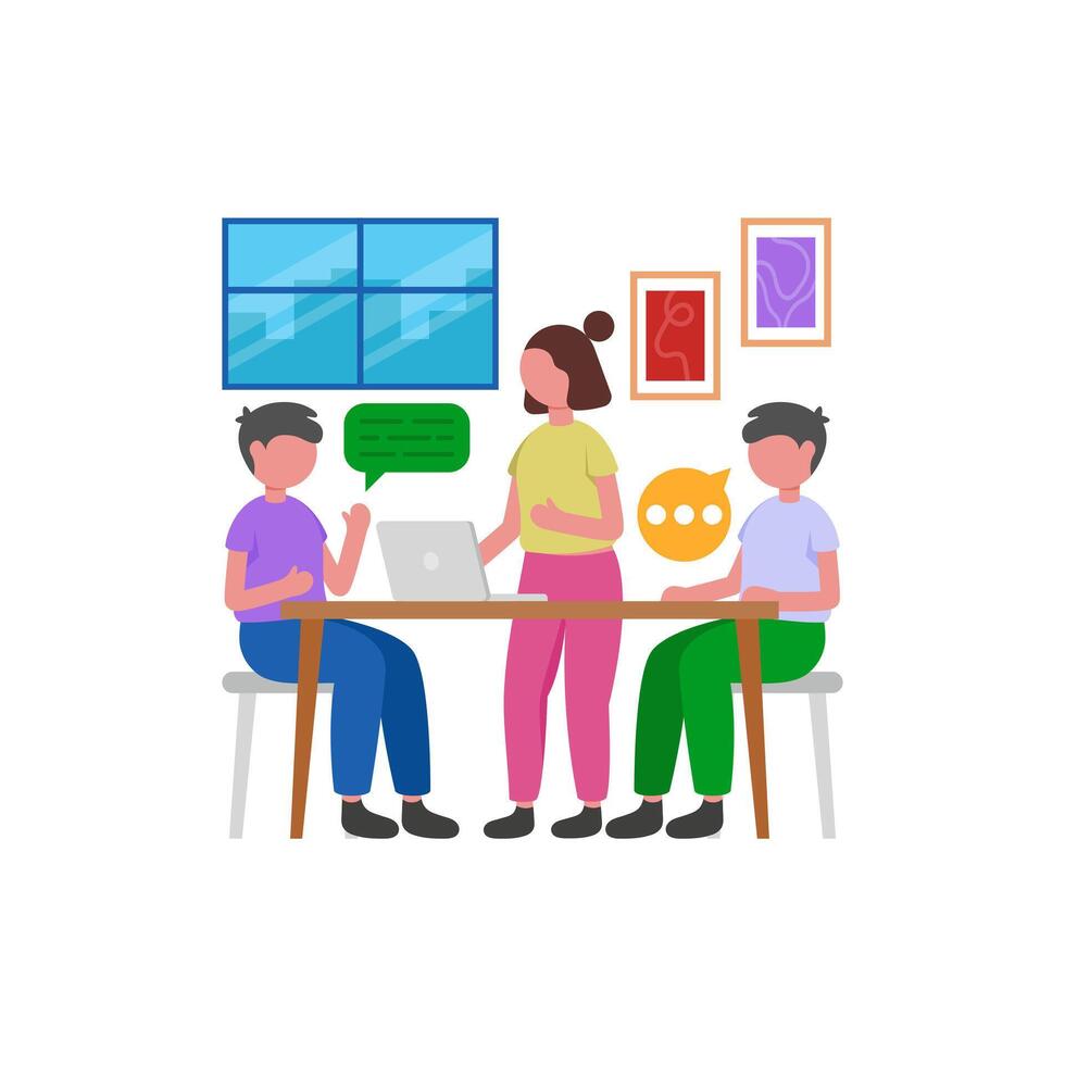 Collaborative Work Group Dynamics vector