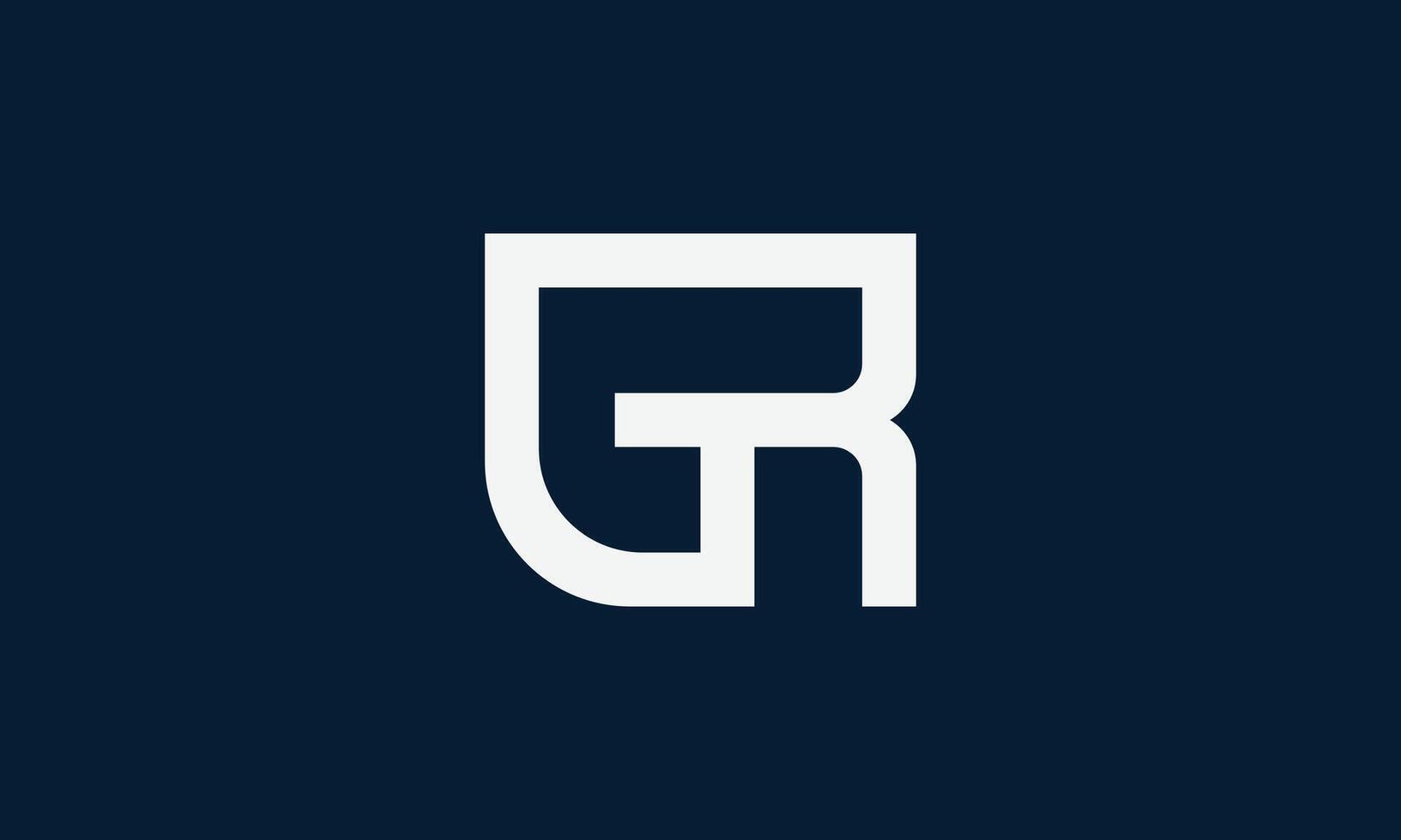 GR monogram logo design vector