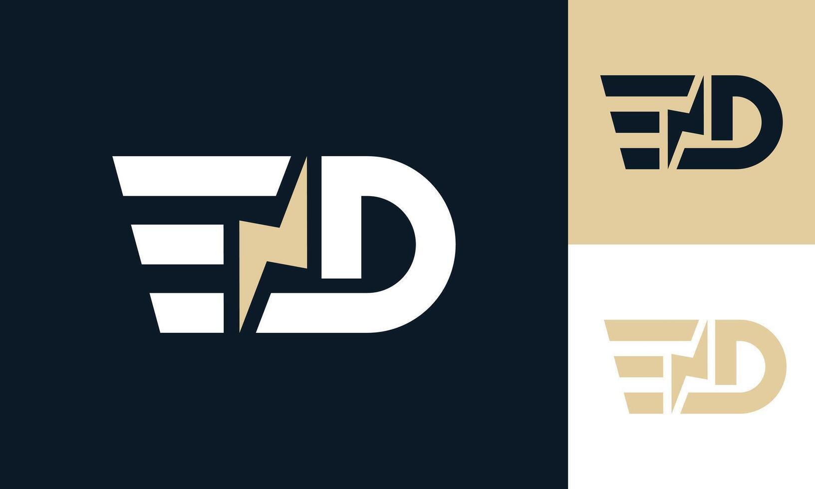 ED energy monogram logo design vector