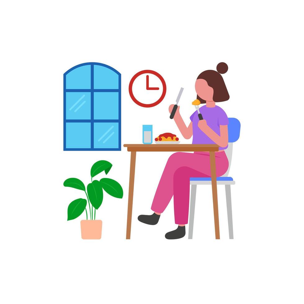Midday Meal Break Period vector