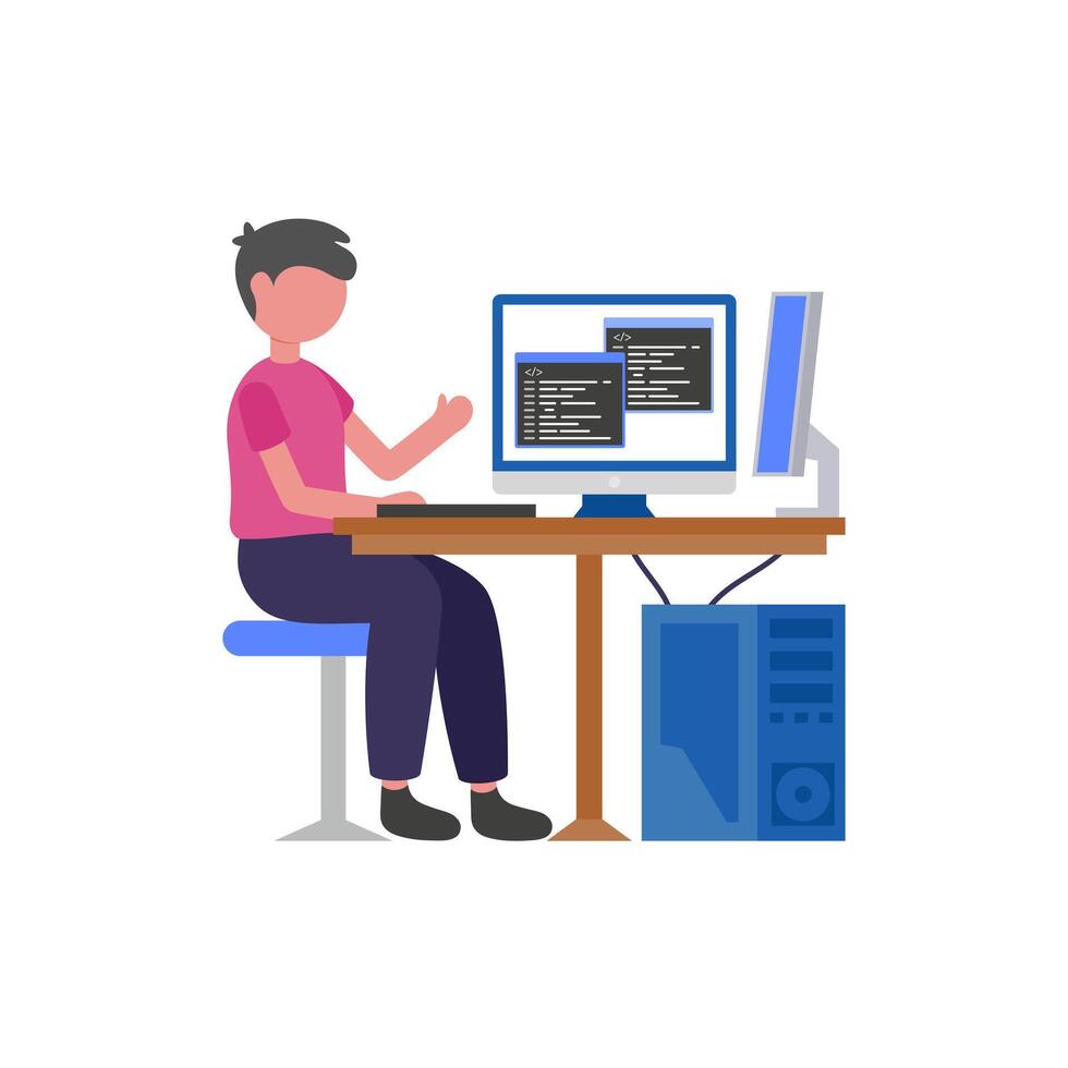 Software Development Coding Work vector